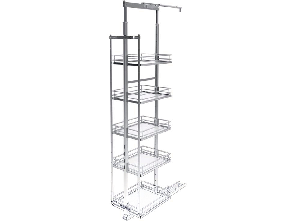 Colonna Estraibile Modello Larder con Guide Estrazione Totale mm.30x50,3x1900-2140h | Vauth Sagel - immagine 3